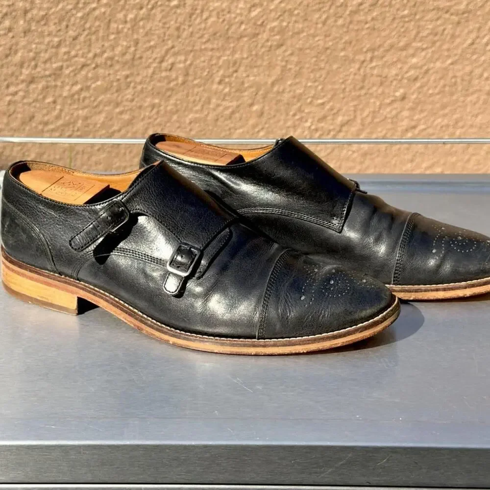 Johnston & Murphy Black Leather Oxford Dress Shoes - Size 10 M